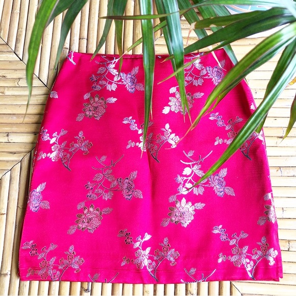 Boston Proper Dresses & Skirts - Boston Proper Red Floral Skirt